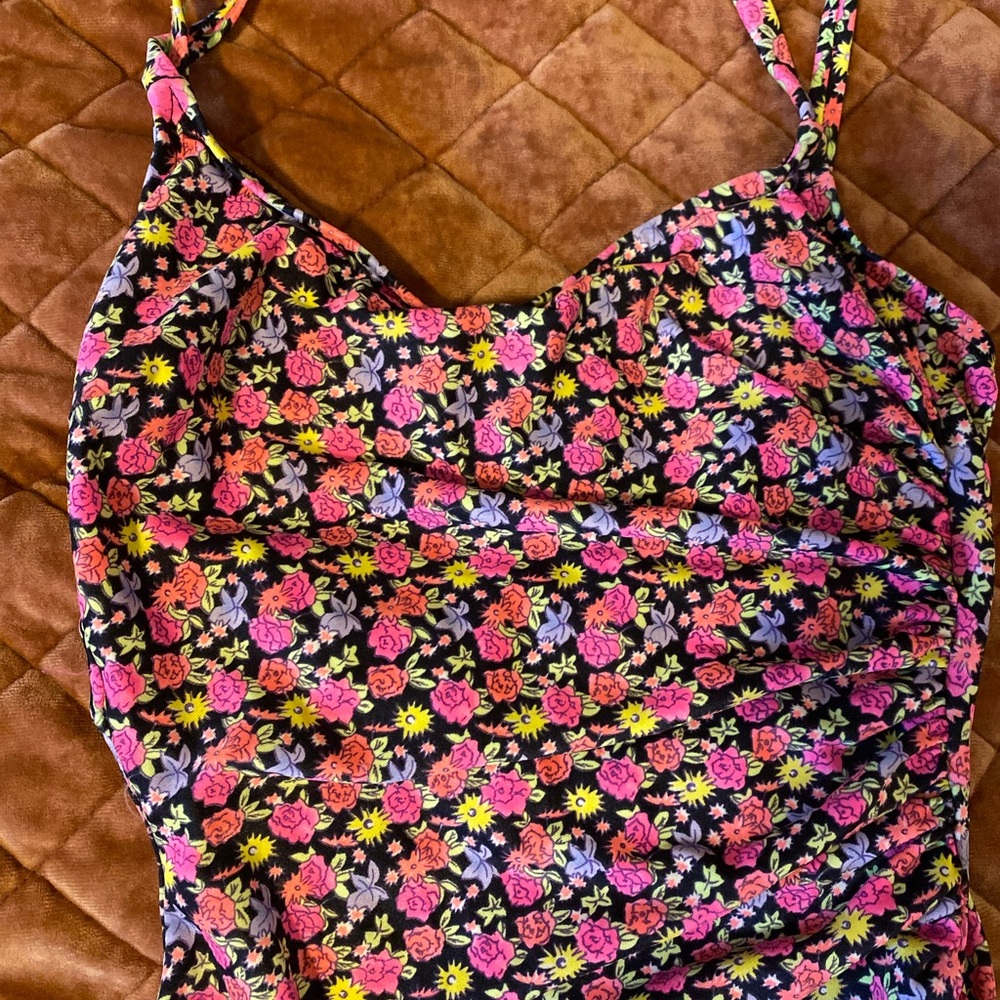 Vintage 80’s floral one piece bathing swim suit - Picture 3 of 7